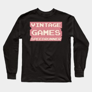 Vintage Games Speedrunner Long Sleeve T-Shirt